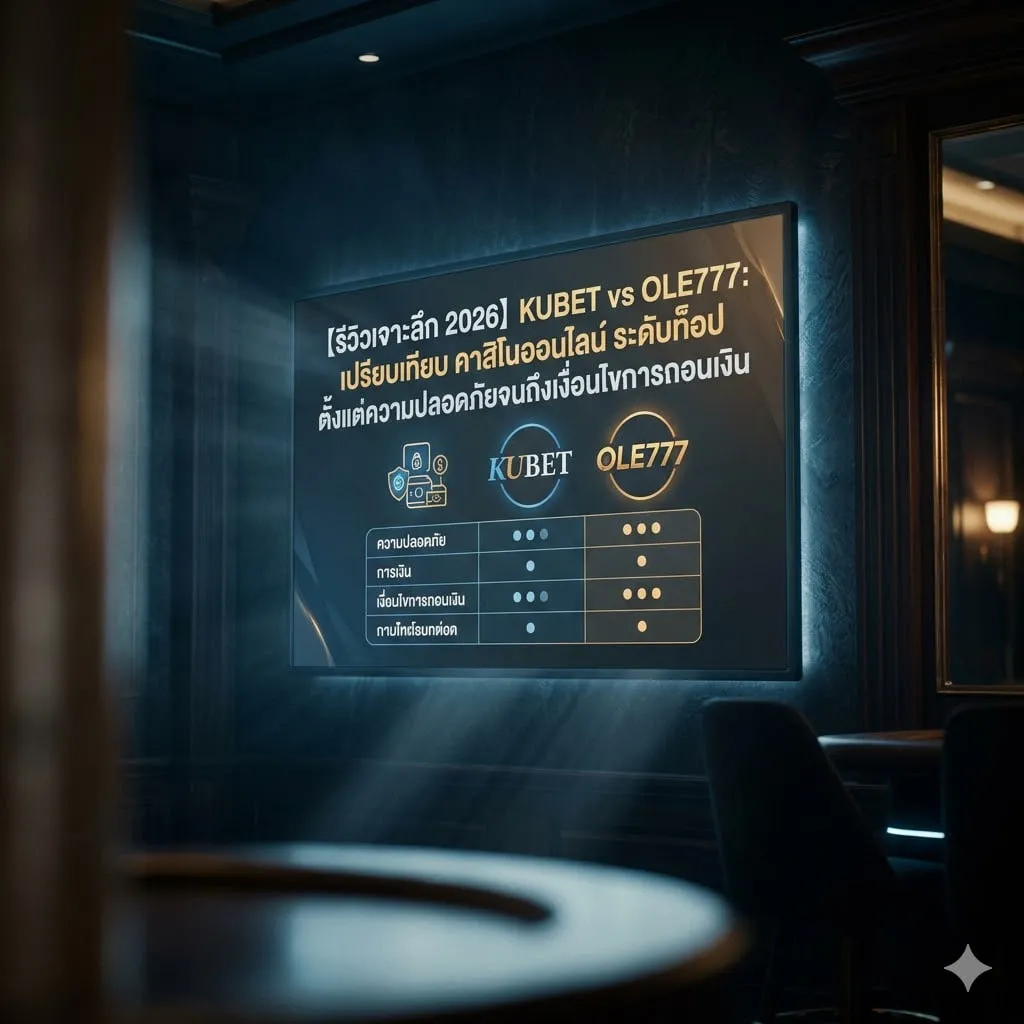 【รีวิวเจาะลึก 2026】KUBET vs OLE777: เปรียบเทียบ คาสิโนออนไลน์ ระดับท็อป ตั้งแต่ความปลอดภัยจนถึงเงื่อนไขการถอนเงิน
